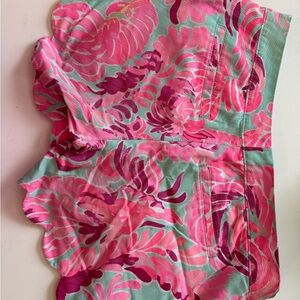 Lilly Pulitzer Vibrant Pink and Green Floral Shorts